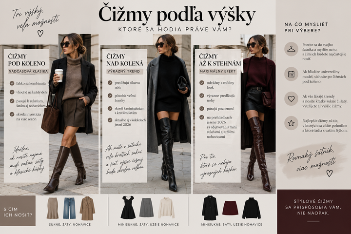 Čižmy podľa typu postavy a obliekania
